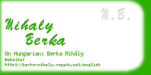 mihaly berka business card