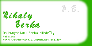 mihaly berka business card